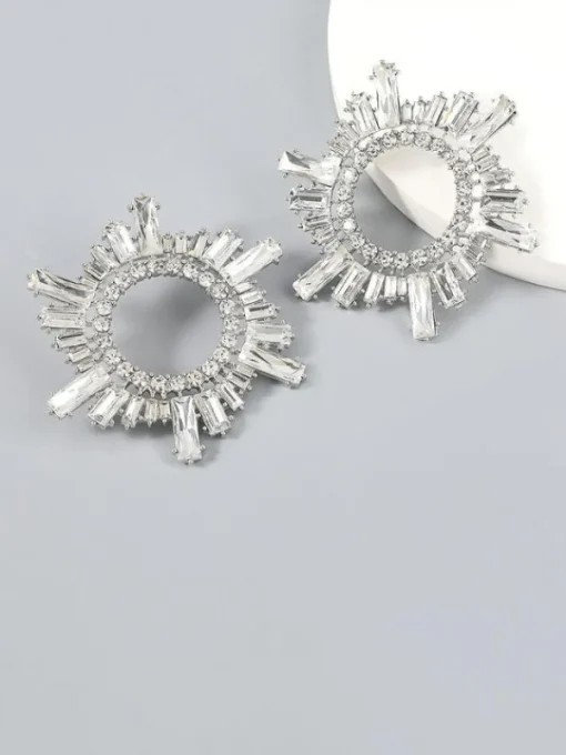 Earrings*Mew Mews Fashion Anisa Crystal Hoop Earrings