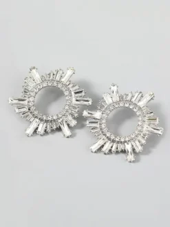 Earrings*Mew Mews Fashion Anisa Crystal Hoop Earrings