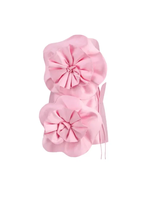 Dresses*Mew Mews Fashion Anwen Strapless Flower Mini Dress In Pink
