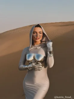 Armor Tops*Mew Mews Fashion O/S Apollo Armor Top In Bright Silver