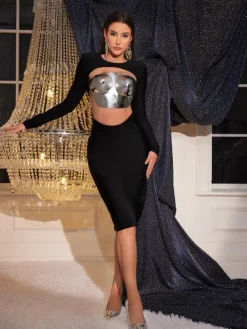 Armor Tops | Tops*Mew Mews Fashion O/S Apollo Armor Top In Bright Silver