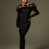 Dresses | Midi Dresses*Bandage Arlen Off Shoulder Feather Midi Dress