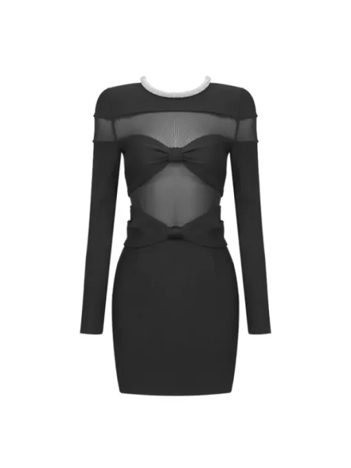 Dresses | Mini Dresses*Mew Mews Fashion Arley Long Sleeve Crystal Mini Dress
