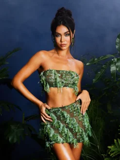 Sets & Co-ords*Mew Mews Fashion Arlo Strapless Cutout Skirt Set In Green