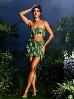 Sets & Co-ords*Mew Mews Fashion Arlo Strapless Cutout Skirt Set In Green