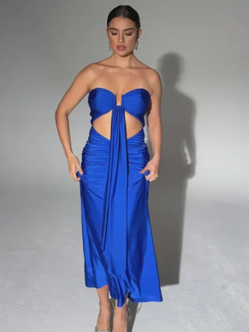 Dresses | Maxi Dresses*Mew Mews Fashion Arlyn Strapless Draped Cutout Maxi Dress