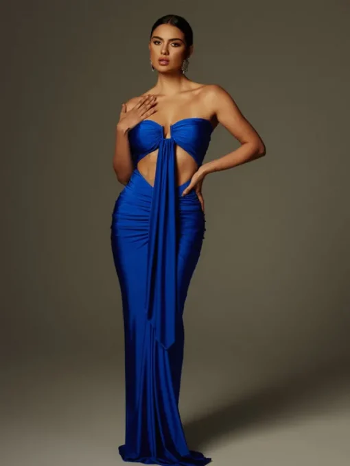 Dresses | Maxi Dresses*Mew Mews Fashion Arlyn Strapless Draped Cutout Maxi Dress