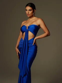 Dresses | Maxi Dresses*Mew Mews Fashion Arlyn Strapless Draped Cutout Maxi Dress