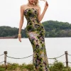 Dresses*Mew Mews Fashion Asa Strapless Floral Sequin Maxi Dress