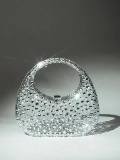Bags*Mew Mews Fashion Asher Clear Embellished Bag In White