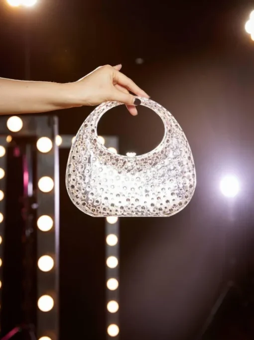 Bags*Mew Mews Fashion Asher Clear Embellished Bag In White