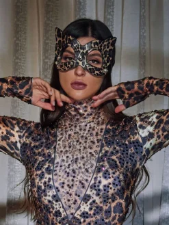 Masks*Mew Mews Fashion Ashur Leopard Cat Mask
