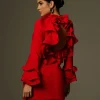 Dresses | Mini Dresses*Mew Mews Fashion Asiah Flounce Sleeve Bow Mini Dress