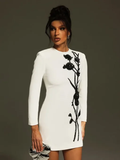 Dresses | Mini Dresses*Mew Mews Fashion Atici Sequin Flower Mini Dress