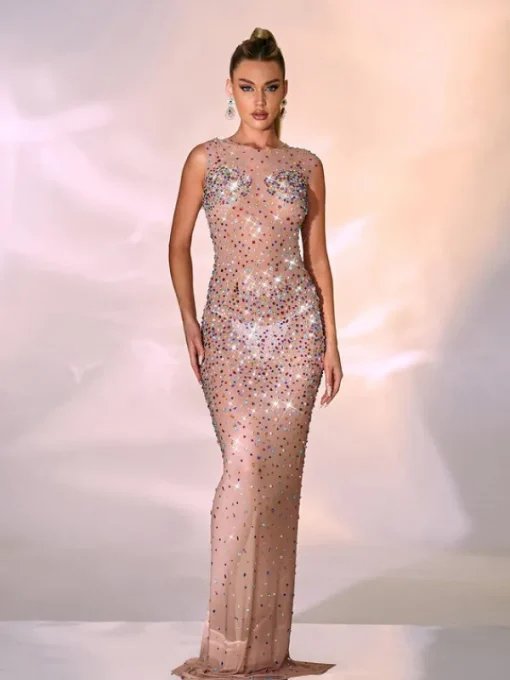 Embellishment | Dresses*Embellishment O/S Aubriella Crytsal Embellished Maxi Dress