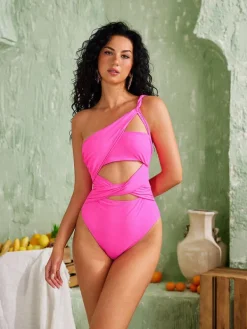 One Piece | Swimwear*Mew Mews Fashion Austin Cutout Twisted One Piece Swimsuit