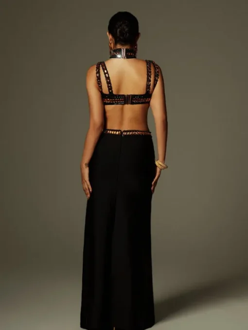 Dresses | Maxi Dresses*Bandage Ayden Rhinestone Maxi Dress With Choker
