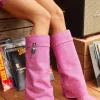 Shoes*Mew Mews Fashion Badru Lock Glitter Crystal Boots