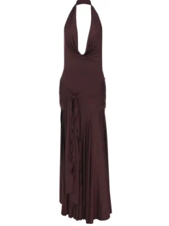 Dresses | Maxi Dresses*Mew Mews Fashion Baelthar Cowl Neck Ruched Split Maxi Dress