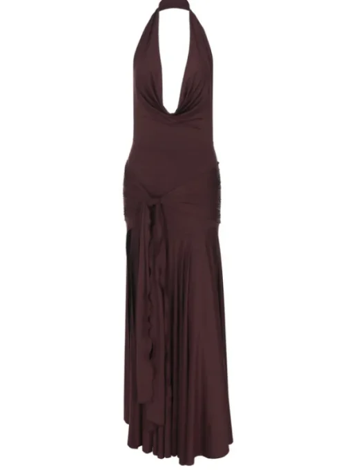 Dresses | Maxi Dresses*Mew Mews Fashion Baelthar Cowl Neck Ruched Split Maxi Dress