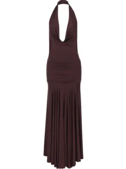 Dresses | Maxi Dresses*Mew Mews Fashion Baelthar Cowl Neck Ruched Split Maxi Dress