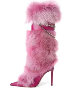 Shoes*Mew Mews Fashion Bahar Faux Fur Boots