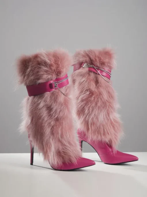 Shoes*Mew Mews Fashion Bahar Faux Fur Boots