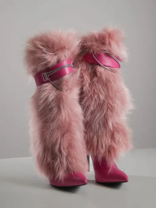 Shoes*Mew Mews Fashion Bahar Faux Fur Boots