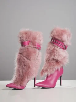 Shoes*Mew Mews Fashion Bahar Faux Fur Boots