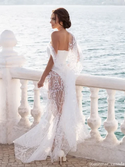 Dresses*Mew Mews Fashion Bailee Split Sequin Maxi Dress In White