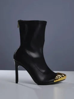 Shoes*Mew Mews Fashion Balto Metallic Toe Boots