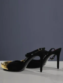 Shoes*Mew Mews Fashion Balto Metallic Toe Heels