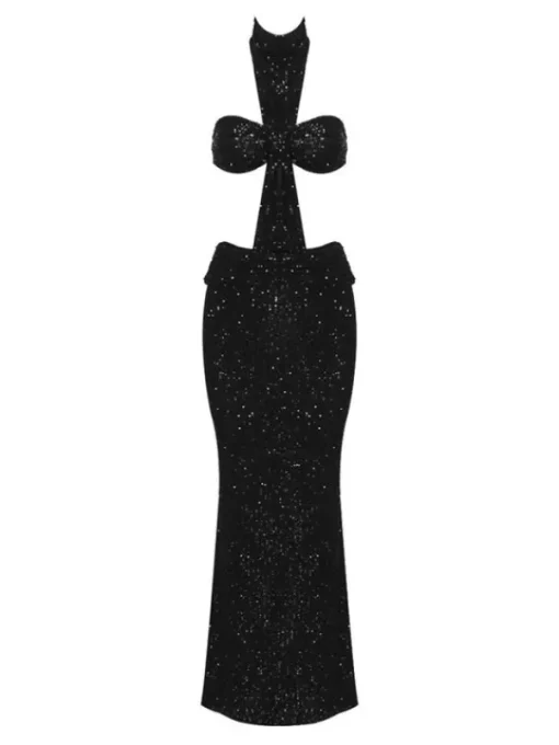 Dresses*Mew Mews Fashion Becca Halterneck Sequin Maxi Dress