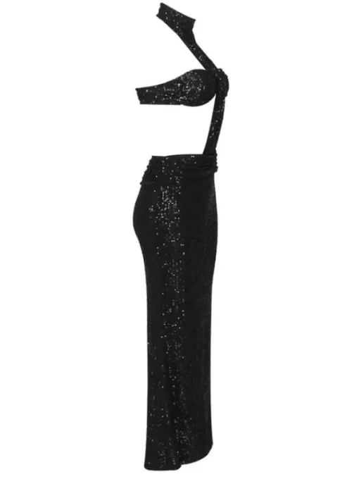 Dresses*Mew Mews Fashion Becca Halterneck Sequin Maxi Dress