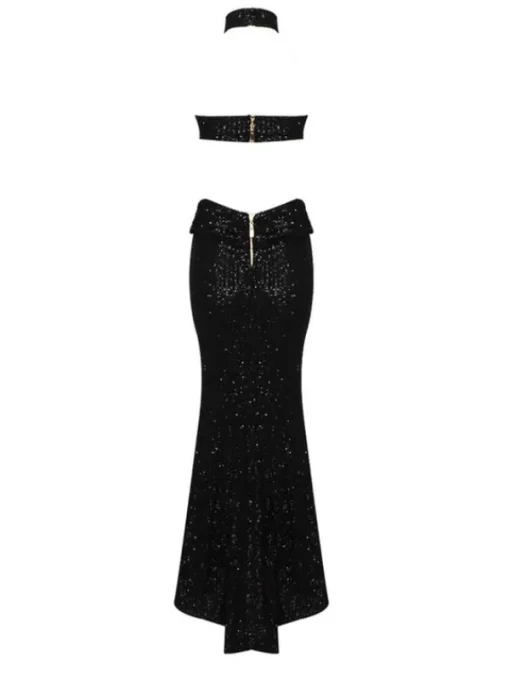 Dresses*Mew Mews Fashion Becca Halterneck Sequin Maxi Dress