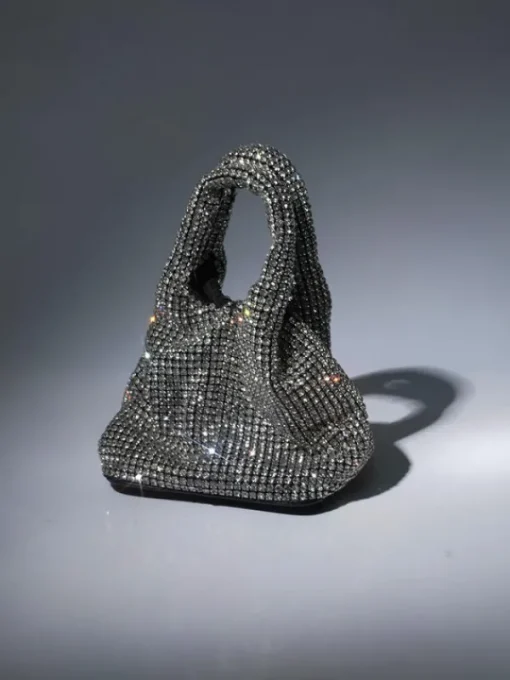 Bags*Mew Mews Fashion Bellatrix Crystal Bucket Bag In Silver