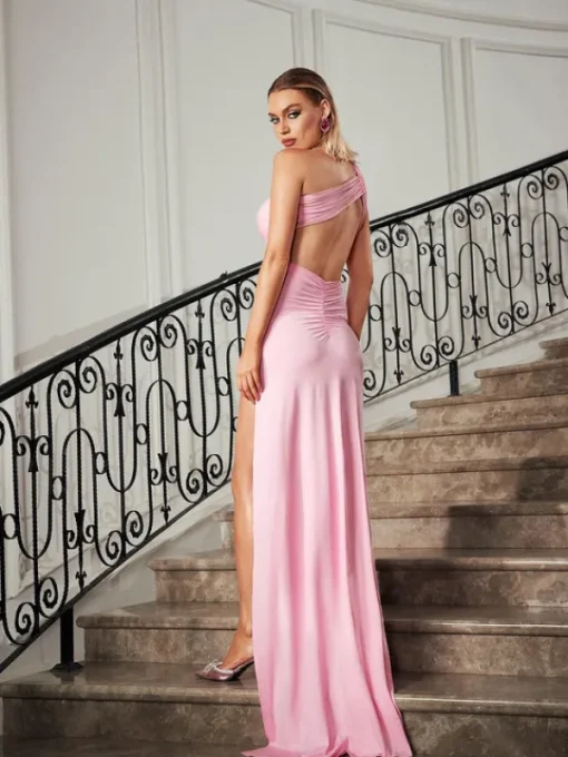 Dresses*Mew Mews Fashion Berenice One Shoulder Cutout Maxi Dress In Pink