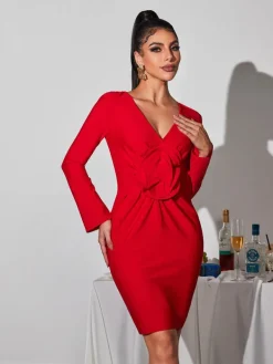 Dresses | Mini Dresses*Mew Mews Fashion Bertilde V Neck Flower Mini Dress