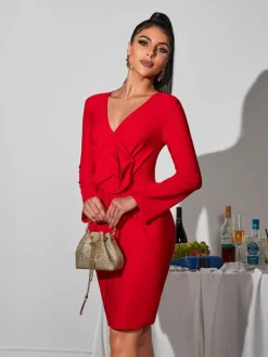 Dresses | Mini Dresses*Mew Mews Fashion Bertilde V Neck Flower Mini Dress