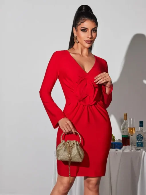 Dresses | Mini Dresses*Mew Mews Fashion Bertilde V Neck Flower Mini Dress