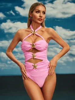 Bikini Sets | Swimwear*Mew Mews Fashion Bhavya Starfish Swimwear Two Piece Set In Pink