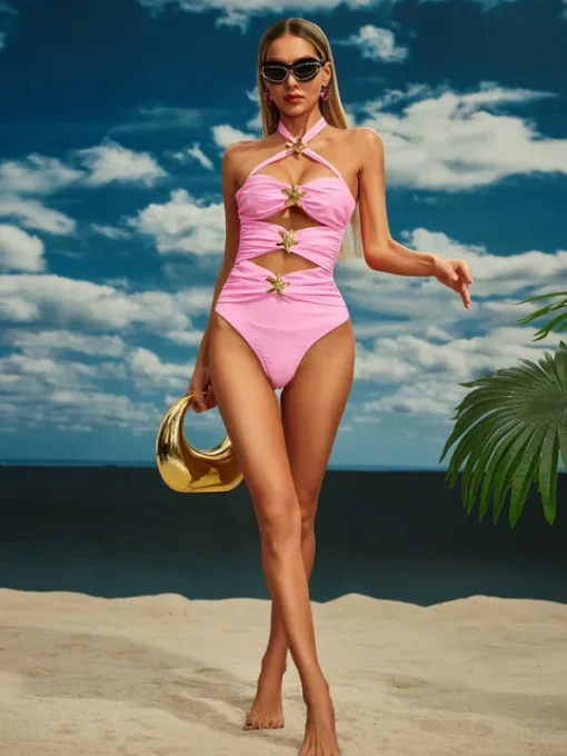 Bikini Sets | Swimwear*Mew Mews Fashion Bhavya Starfish Swimwear Two Piece Set In Pink