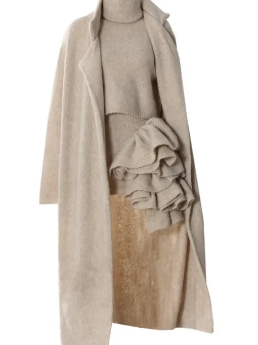 Sets & Co-ords*Mew Mews Fashion Blamey Ruched Flower Knitted Skirt Set