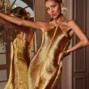 Dresses | Mini Dresses*Mew Mews Fashion Bluma Halterneck Fringe Mini Dress In Bronze