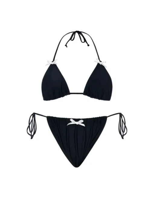 Bikini Sets | Swimwear*Mew Mews Fashion Brako Bow Bikini Two Piece Set In Black