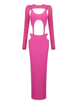 Dresses*Bandage Bronwyn Long Sleeve Cutout Split Maxi Dress