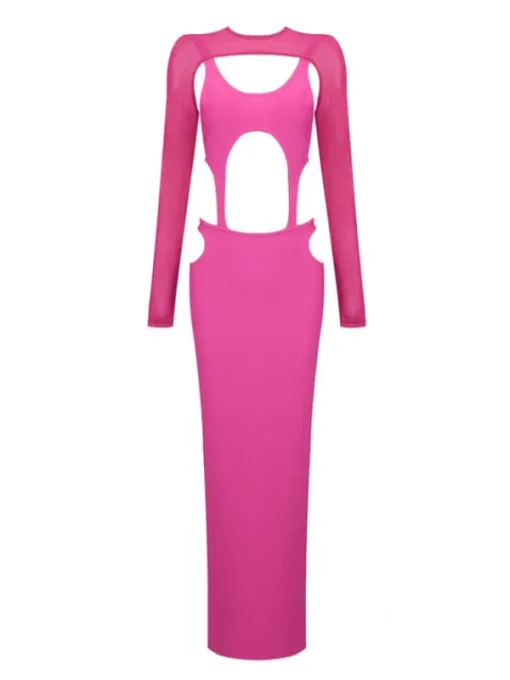 Dresses*Bandage Bronwyn Long Sleeve Cutout Split Maxi Dress