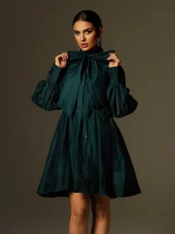 Dresses | Mini Dresses*Mew Mews Fashion Caelan Long Sleeve Lace Up Mini Dress