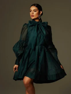 Dresses | Mini Dresses*Mew Mews Fashion Caelan Long Sleeve Lace Up Mini Dress