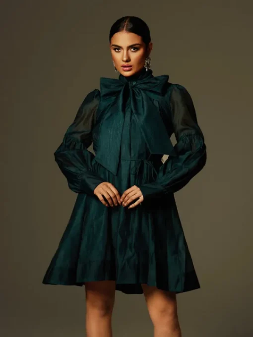 Dresses | Mini Dresses*Mew Mews Fashion Caelan Long Sleeve Lace Up Mini Dress